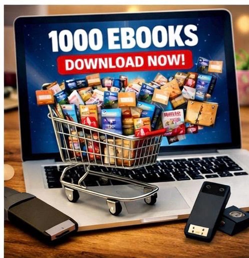 Pack de 1000 Ebooks PLR MRR, Produits numériques revendables (Téléchargement instantané)